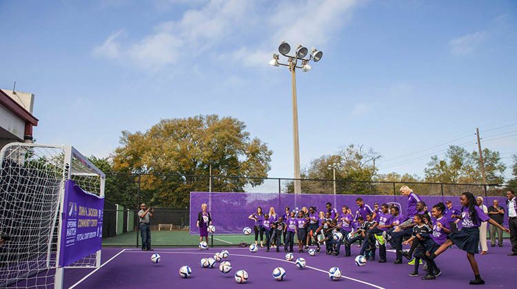 Orlando City Foundation has several mini pitches throughout Orlando. They are tennis court sized soccer fields where programs are held.